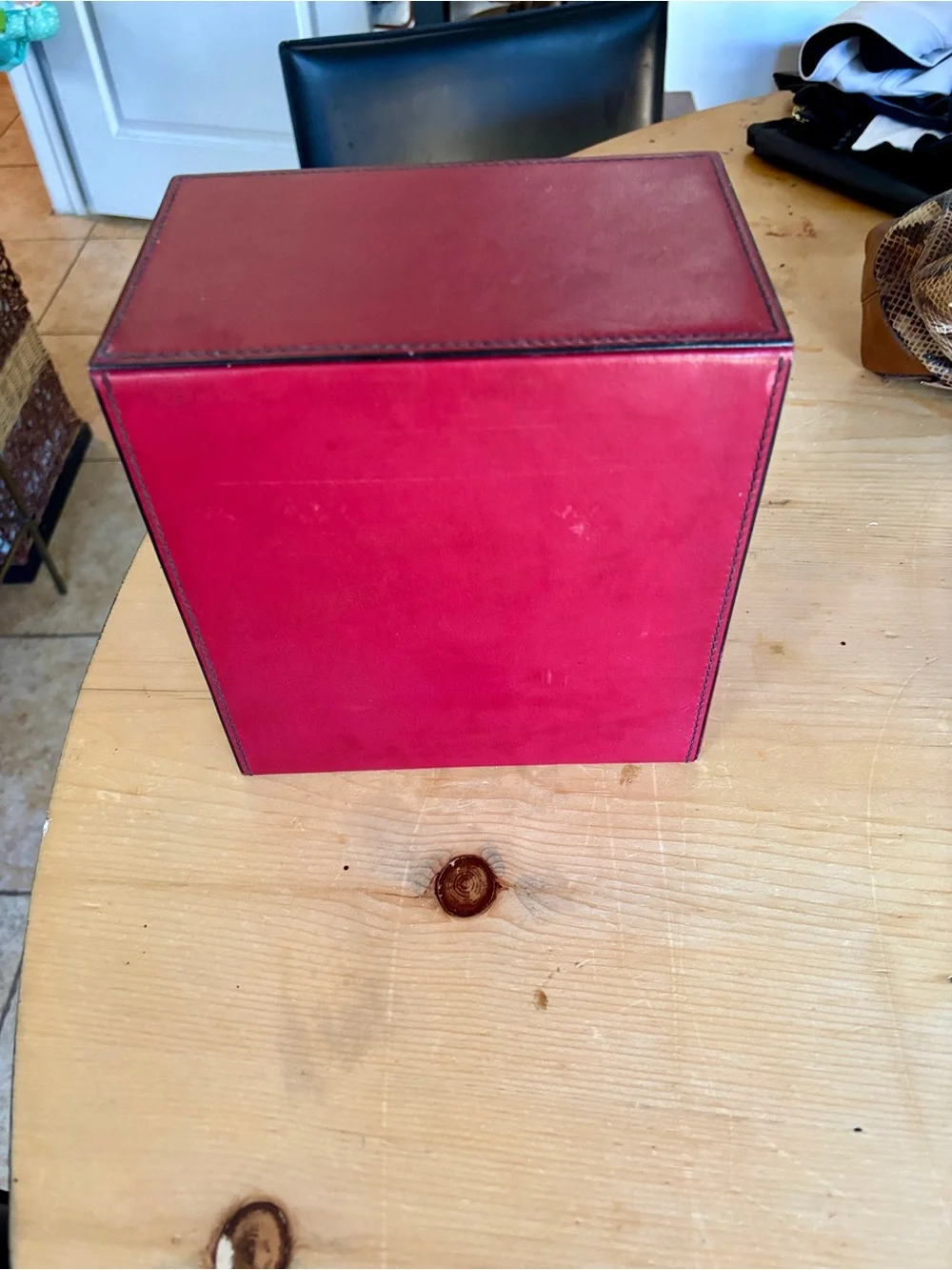 Vintage 1960s Liberty of London Italian Leather Jewelry Box Chest